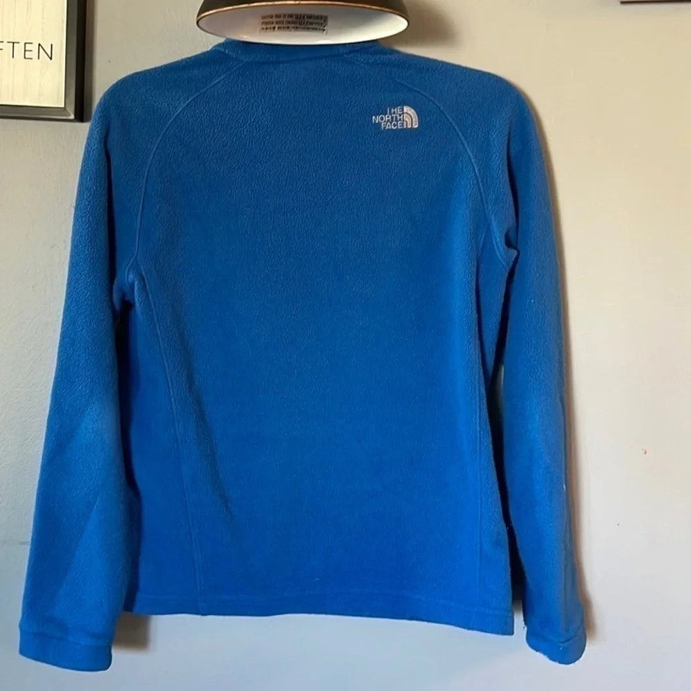 NORTH Face Blue Fleece Full Zip Jacket Size Boys Large (14/16)